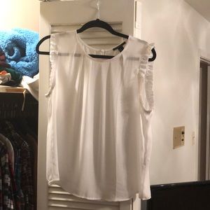 Thick strapped tank with ruffles